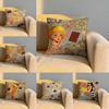 Nostalgic Vintage Exotic Cushion Cover Soft Reversible  Durable Pillow Cover  MultiScene Use for Home  Car Daily Comfort