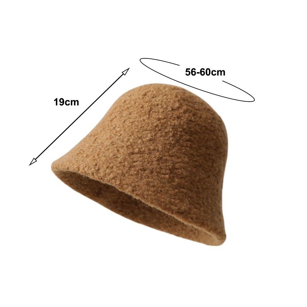 Wool Bucket Hat Keep Warm Versatile Cap Casual Panama Hats Autumn Winter