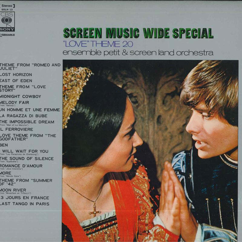LP Record ENSEMBLE PETIT & SCREENLAND ORCHEST - Screen Music Wide Special "Love" Th SOLH13 CBS/SONY Japan Obi Soundtracks & Musicals Used
