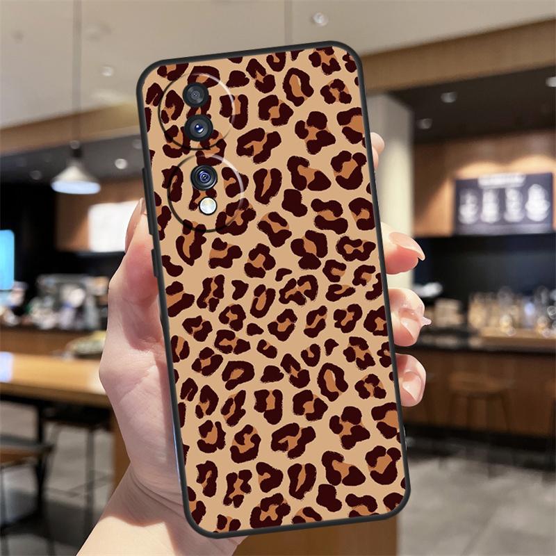 Luxury Leopard Case For Honor Magic 7 5 6 8 Lite Honor 400 200 Pro 50 70 90 X8c X9a X9b X9c X9d Win RT Cover