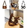 Adorable Plush Crossbody Bag Cute Bear Design Soft And Sweet Korean Style