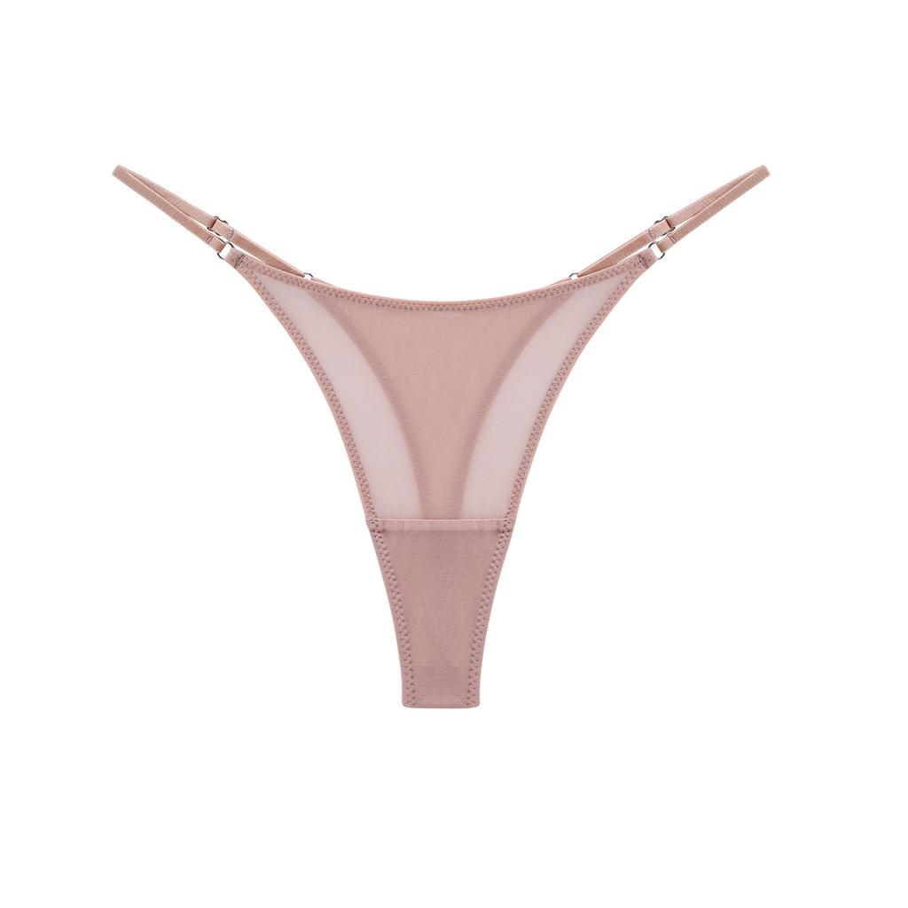 Mesh sexy thin strap thong women's adjustable size perspective hot fun large size high fork T pants women