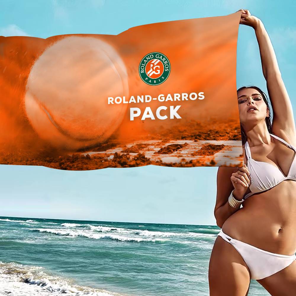 Roland Garros Logos Mode Mikrofaserdecke Schnell trocknende Strandtücher Übergröße Druck Super saugfähige Pooltuchdecke