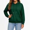 Casual Solid Color Hooded Sweatshirt with Pockets Long Sleeve Pullover Top for Women and Men Adult Fashion