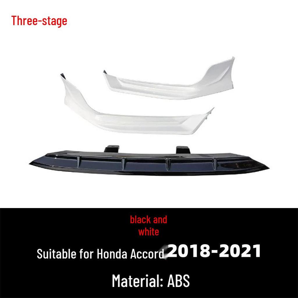 Compatible with 2018-2021 Tenth Gen Accord: Front Lip Modified Bumper 3-Piece Body Kit.