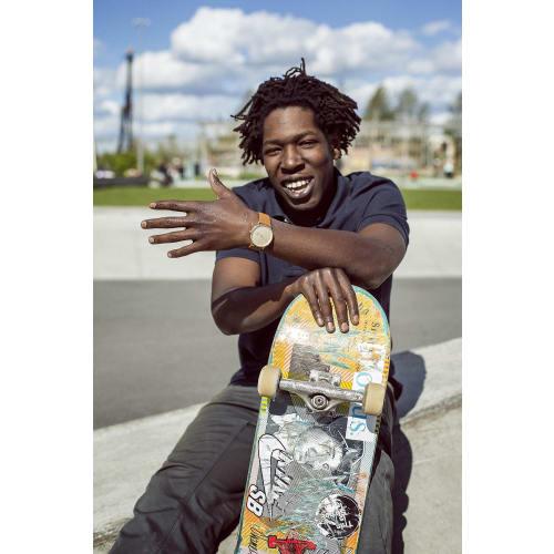 CHEAPO X Skateistan NAWROZ Watch (Gold/Brown Leather) [Officially Imported]