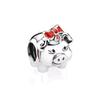 Animal Series Bead Dog Owl Turtle Fox Teddy Bear Dangle Charm Fit Original European 925 Sterling copper Bracelet DIYZircon Gift