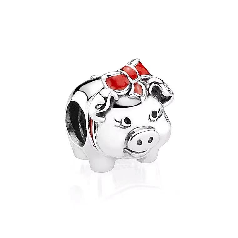 Animal Series Bead Dog Owl Turtle Fox Teddy Bear Dangle Charm Fit Original European 925 Sterling copper Bracelet DIYZircon Gift