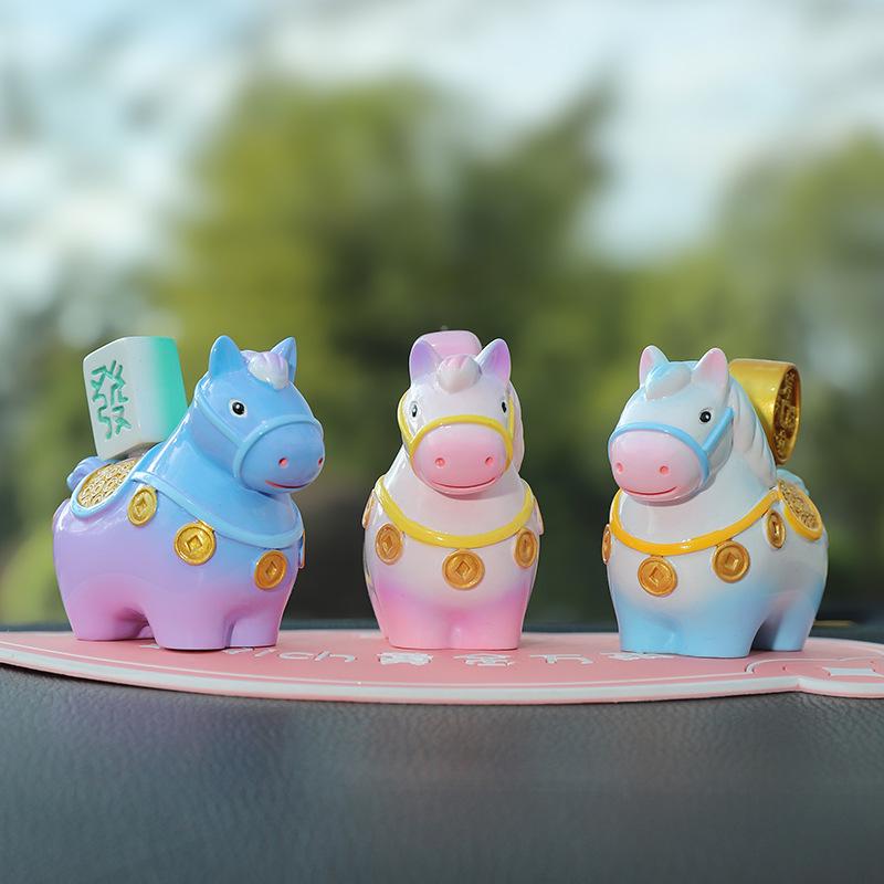 Little Pony Fufu Resin Figurine - Creative Car Console Decoration