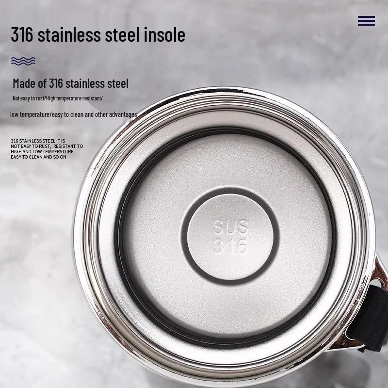 316 Stainless Steel Insulated Travel Cup - Large Capacity, Portable Tea & Water Bottle for Home and Car Use