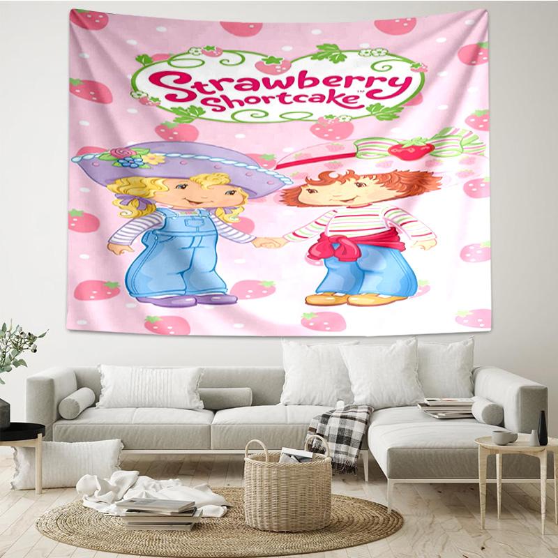 Straw-berry Quick-Dry Tapestry Hanging for Bedroom,Livingroom, Playroom,Decor Art Room Wall Tapestry Holiday and Birthday Gifts