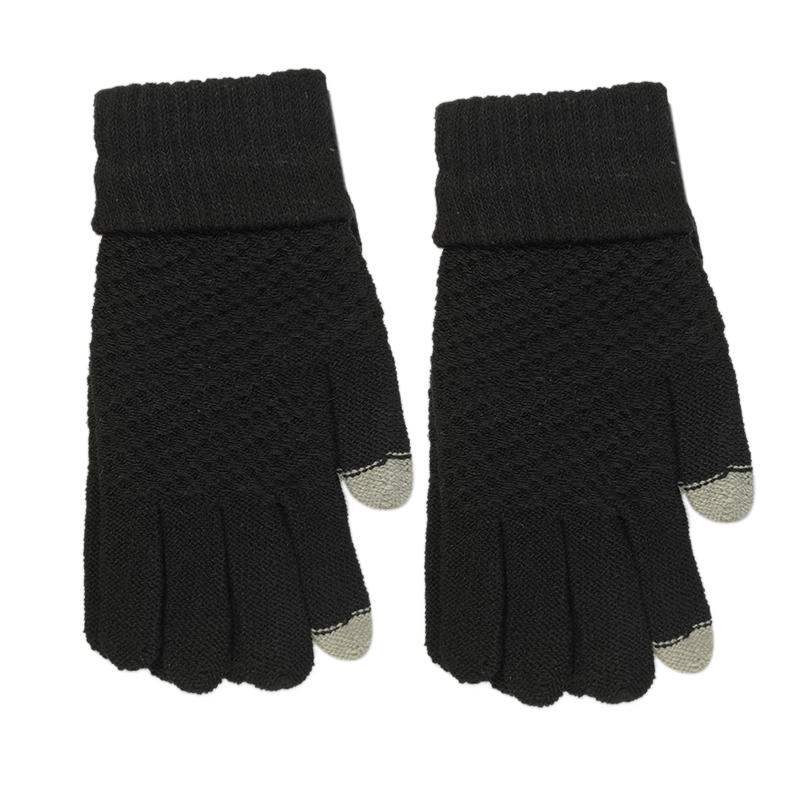 Women Fashion Winter Touch Screen Gloves Warm Stretch Knit Full Finger Mittens Crochet Thicken Gloves