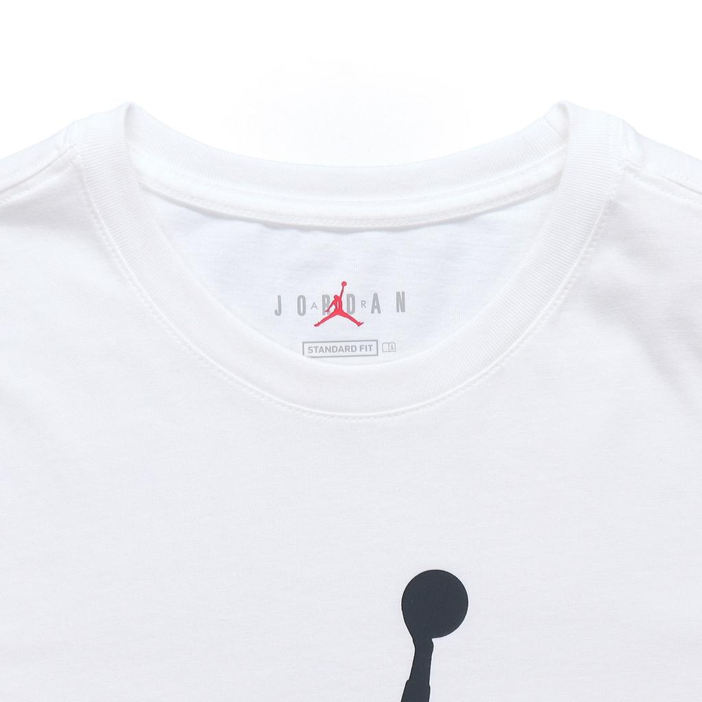 Jordan Jumpman T Shirts Men's White Crew Neck Moderate Straight Fit DA6797-100