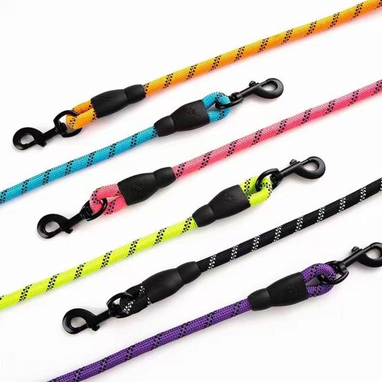 Dog Leash Heavy Duty Nylon Rope Leash 5Ft 6.5Ft 10Ft Leash with Padded Handle for Small Medium Large Dogs Training Outdoor