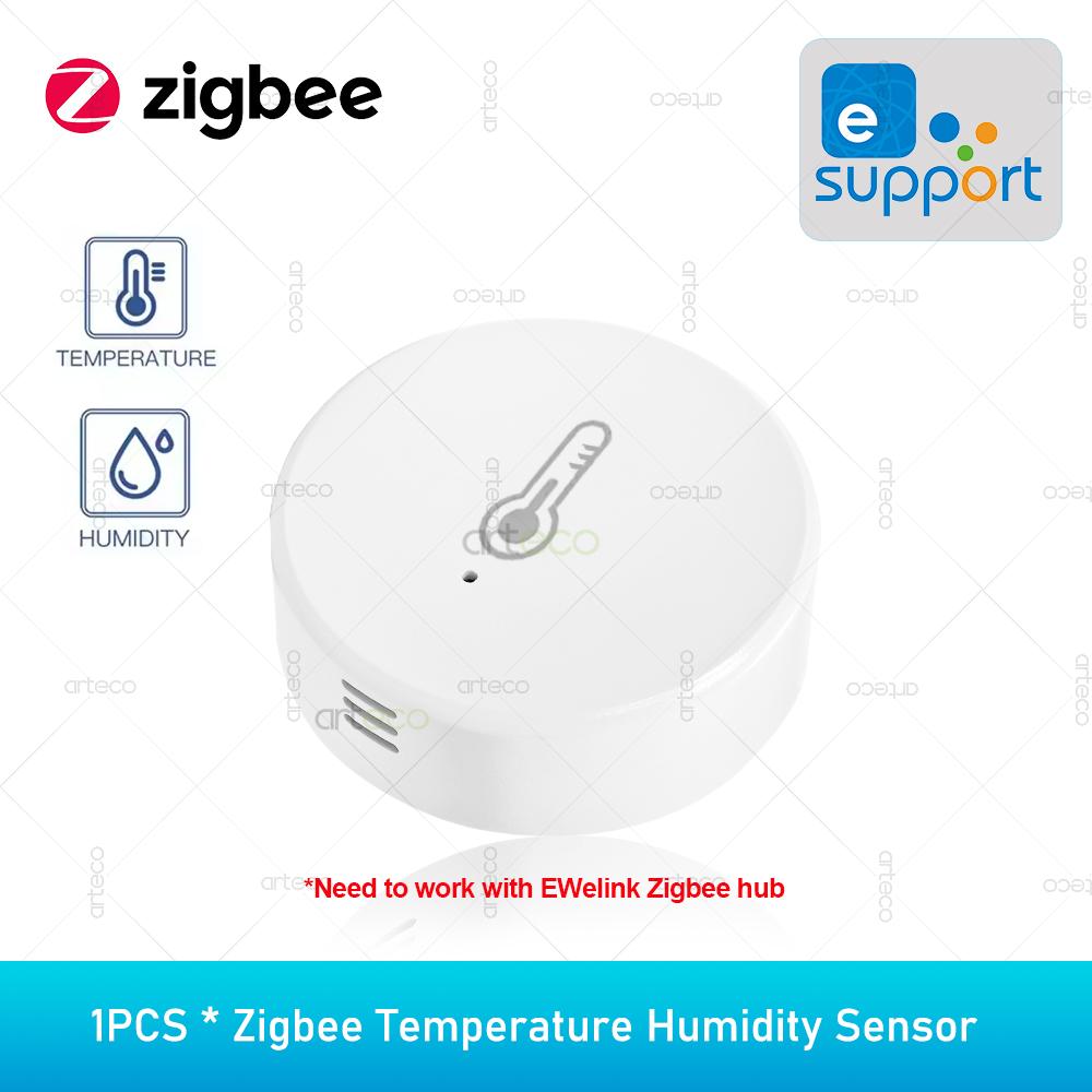 Ewelink ZigBee Smarter Temperatur-Feuchtigkeitssensor Batteriebetrieben APP-Steuerung Thermometer Hygrometer Controller Für Alexa Google