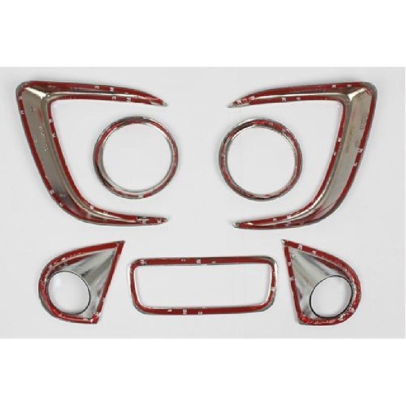 Chrome Front Rear Fog Light Cover trim for 2013-2015 Mitsubishi Outlander Sport