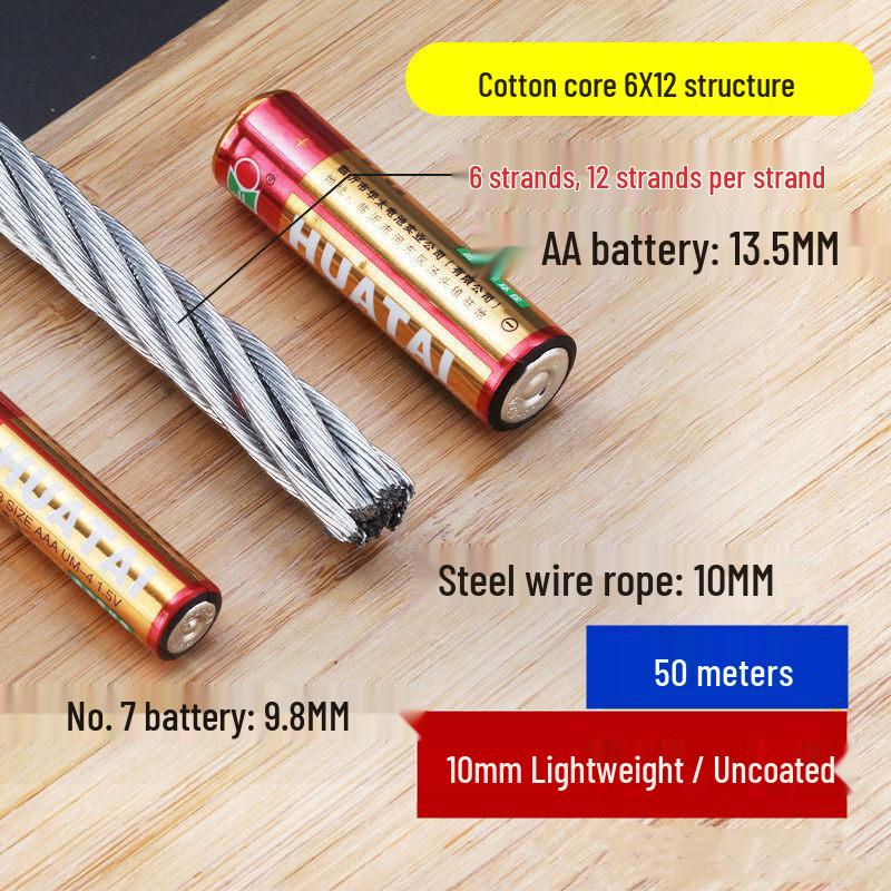 

Lightweight Galvanized Steel Wire Safety Rope Kit
