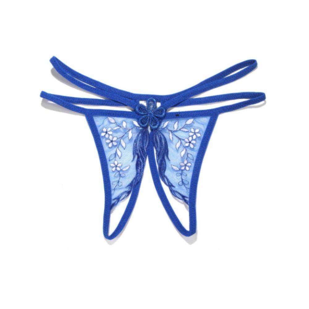 Thin Belt Lace Flower Panties Transaprent Traceless Briefs Fashion Women Mesh Thong  Underwear
