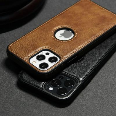 Ultra Thin Slim Business Leather Cover For iPhone 16 15 14 13 12 11 Pro Max Mini XS XR X 7 8 Plus SE Phone Case Cover Show Logo