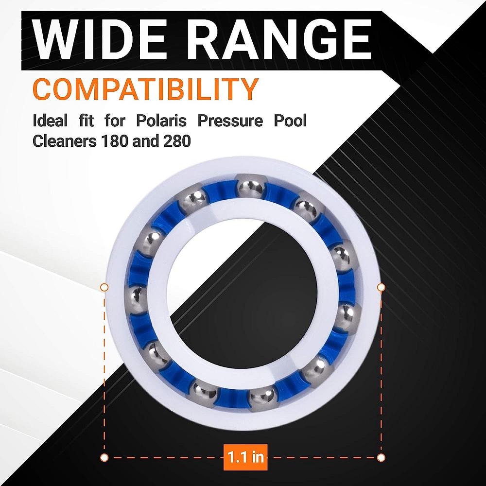 8PCS Ball Bearing Replacement Wheel For Polaris Pool Cleaner 180 280 C-60 C60