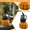 Halloween Resin Ghost/ Festival Solar Pumpkin Owl Ornaments Props Home Desktop Decoration Gift