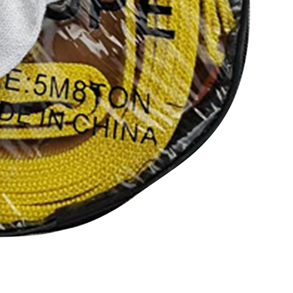 Araba Çekme Halatı 5 metre 8T Yük Taşıyan Polyester Malzeme Ağır Hizmet Tipi Çekme Kayışı Kancalı