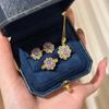 Vintage Elegant Style Purple crystal Rings for women Light Luxury Stylish Adjustable Ring Party Wedding Romantic
