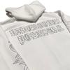 Oversized Gothic Hoodie With Rhinestone Letter Print Zip-Up Sweatshirt Women Streetwear Casual