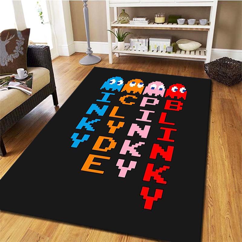 Pac-Man Carpet Rug for Living Room Bedroom Home Sofa Decoration,Kids play Non-slip Floor Mat