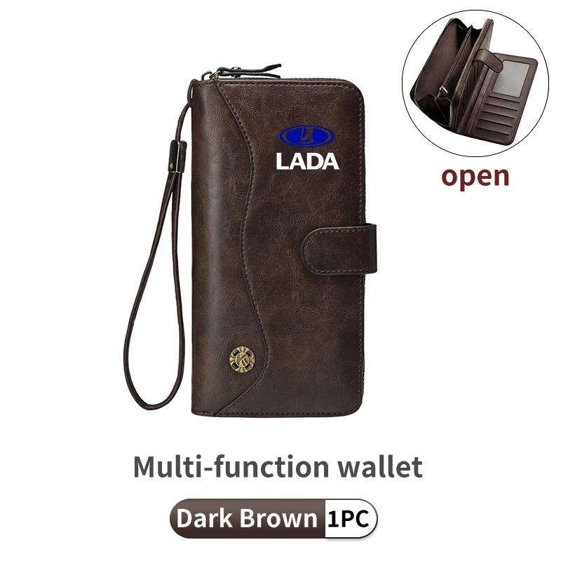 Car PU Leather Vintage Snap Closure Clutch Bag Storage Pouch For Lada Priora Sedan Sport Kalina Granta Vesta Niva Largus Vaz