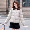 Autumn and winter versatile small man winter down cotton clothes women's fashion short lapel thickened cotton coat tide