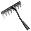 5/6/7/8 Teeth Garden Weeding Rake Carbon Steel Removable Rake Soil Hoe Agricultural Straw Rake Multi Purpose Weeding Tools