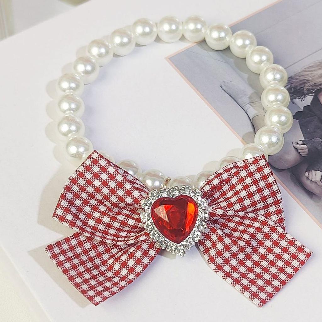 1 Pc Cat Pearl Necklace Cats & Dogs Fashionable Retro Cute Pendant Teddy Ragdoll Daily Wear Photo Shoots Decoration.