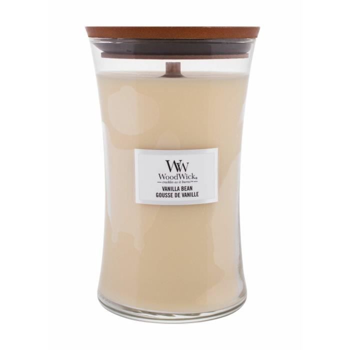Bougie Parfumée - Woodwick - Bean De Vanille - 610g - Blanc - Parfum Vanille