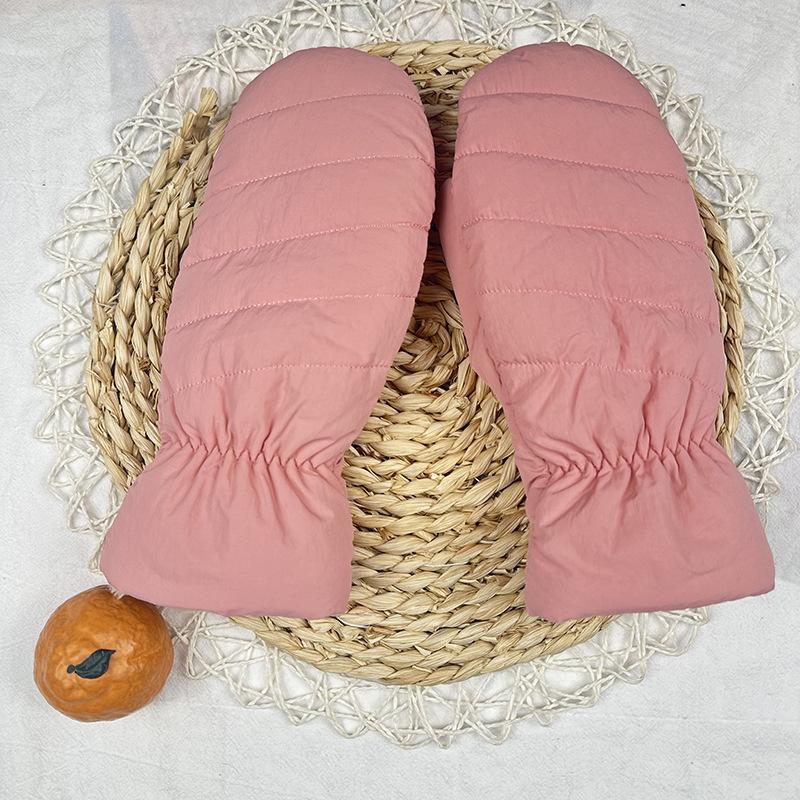 

Перчатки женские теплые уличные ветрозащитные флисовые утолщенные набивные перчатки для езды на электромобиле хлопковые перчатки розовый