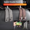 Car Seat Double Hook Stowing Tidying Phone Holder Universal Suede Hidden Hanging Hooks 20kg Load-Bearing Rear Row Storage Hanger