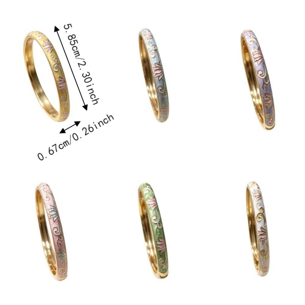 Colorful Vintage Cloisonne Bangle Traditional Women's Hand Bracelet Jewelry Gifts