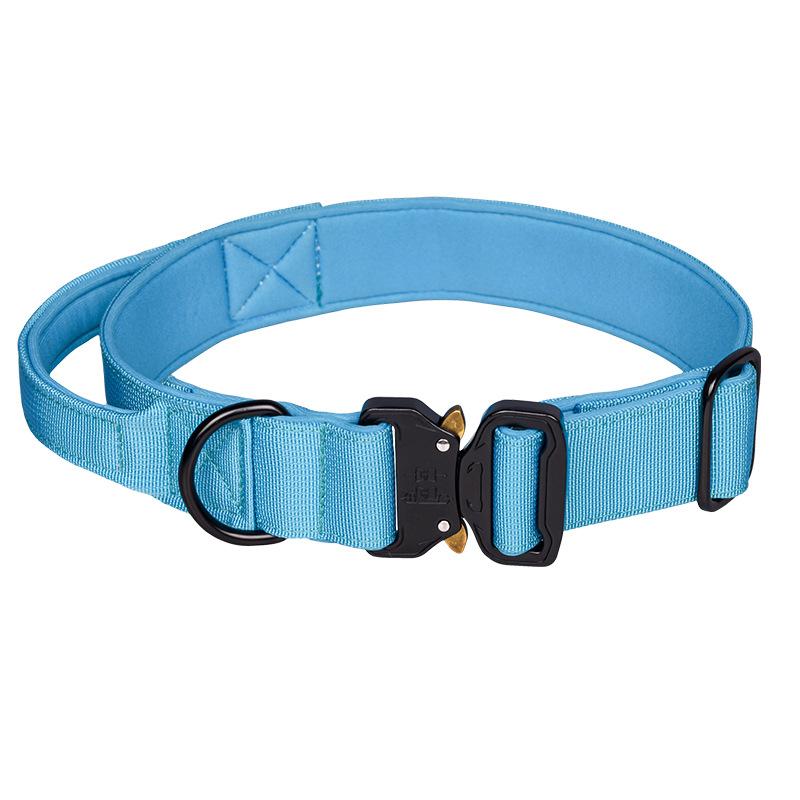 Tactical Collar Nylon Pet Collar Insert Buckle Outdoor Diving Cloth Lining Medium and Large Dog Collar