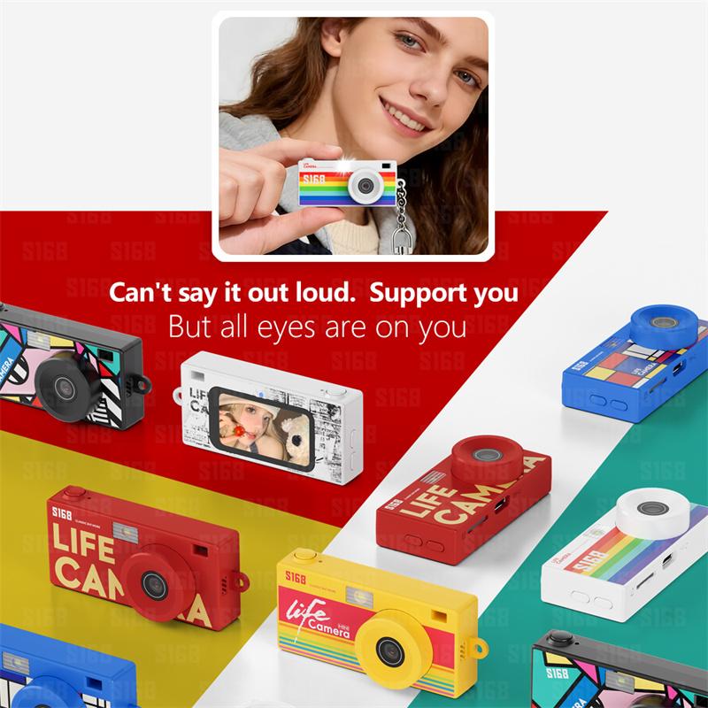 Digital Camera 1.47 Inch Keychain Camera Retro Support Memory Card 2K Very Small Camcorder Video Recorder With Flash