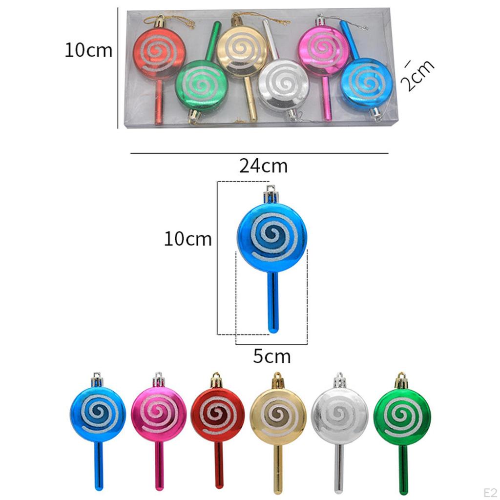 6 Pieces Christmas Tree Ball, Ornaments Baubles, Xmas Hanging Decoration for Festival