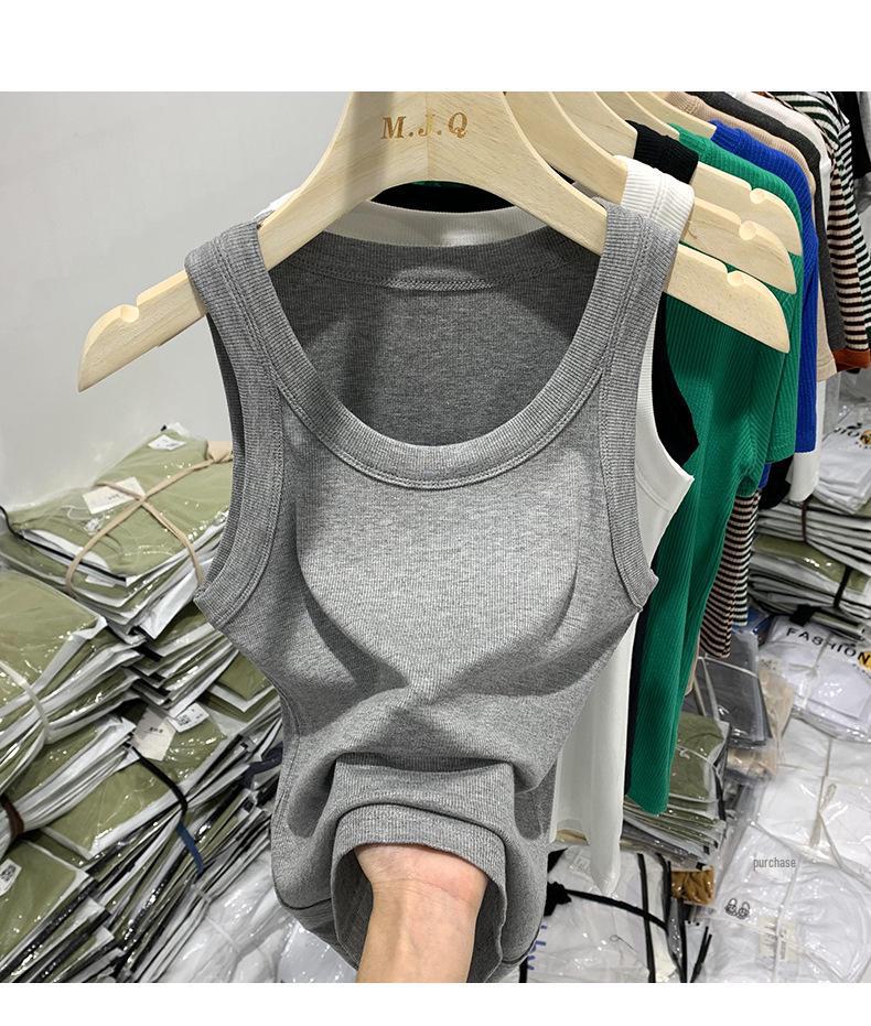 Women's Anti-Exposure Side-Breasted Camisole: Summer Yoga Sports Top with Wide Straps