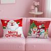 Christmas theme Merry Christmas Cushion Cover Soft  EasyWash Pillow Case  Versatile for Couch Bed Travel and Office