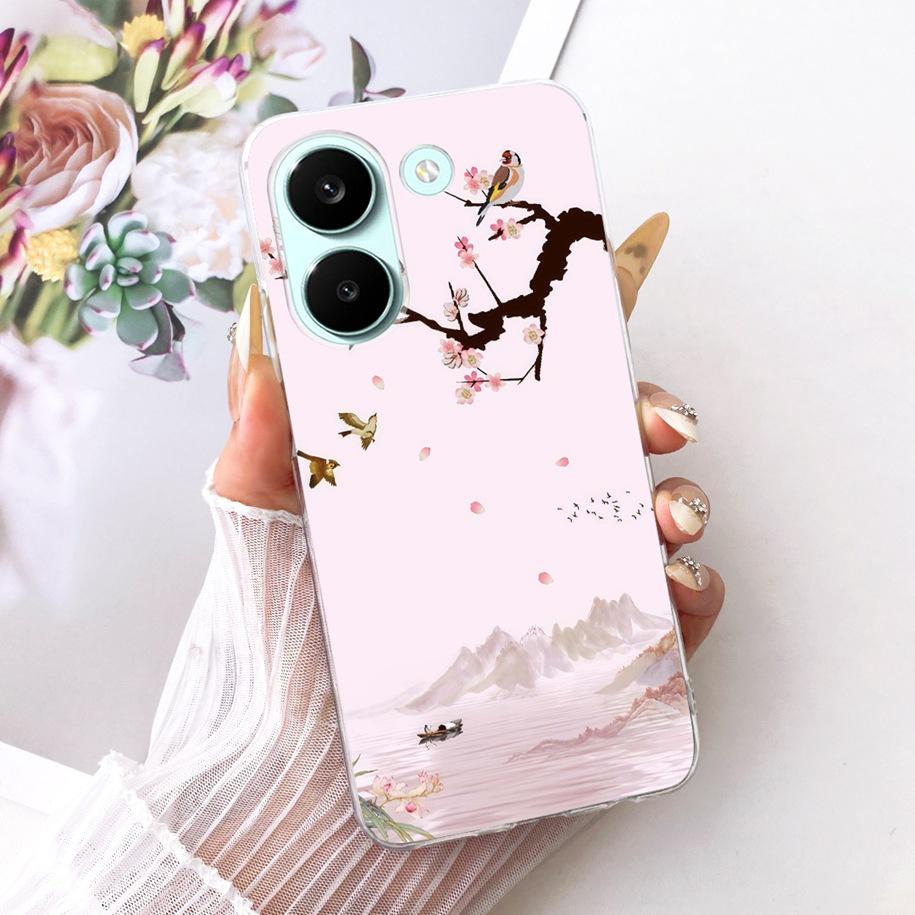 Case For Xiaomi Poco X8 Pro Max Cover Popular Flower Soft Silicone Transparent TPU Bumper For Xiaomi Poco X8 Pro X8ProMax Fundas