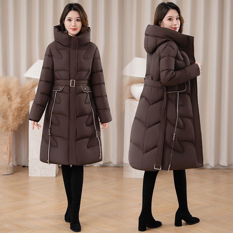 Iarnă Femei Palton Lung Pufos Jachetă Călduroasă Îngroșată Croială Slim Rezistentă la Vânt Îmbrăcăminte Exterioară de Modă Casual