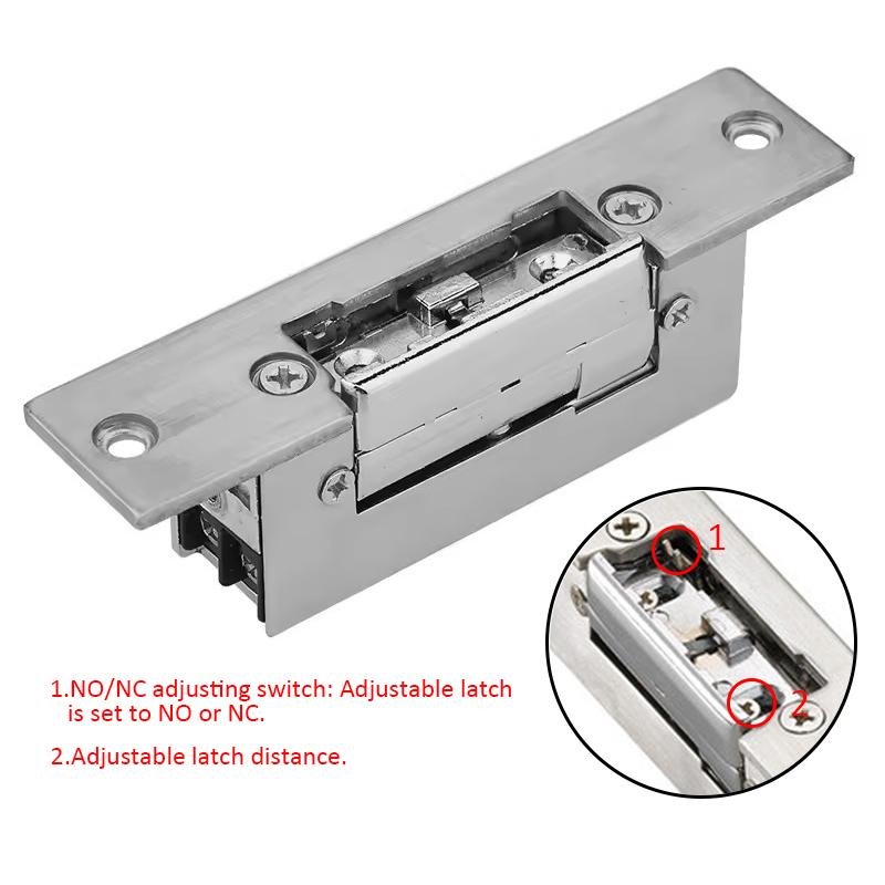 EU Electric Strike Door Lock Electronic For Access Control System New Fail Secure Stainless Door 12V DC Fail-Secure NO NC Lock