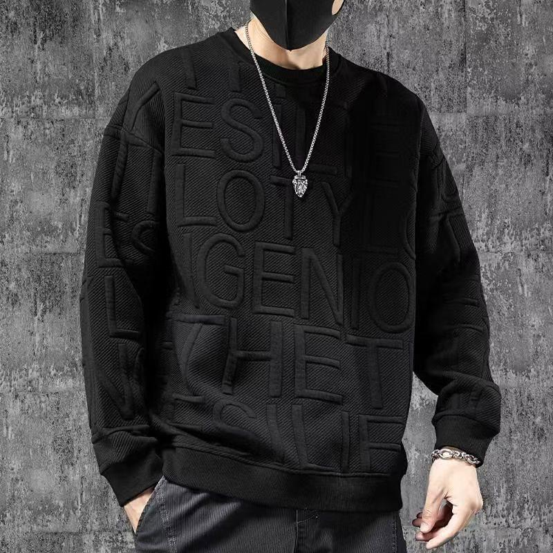 

Men s Trendy Round Neck Sweatshirt - Versatile Spring/Autumn Top 4XL (160-175 jin)