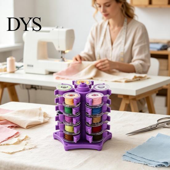 Sewing Craft Organizer Bobbin Holder Tower, Rotating Thread Organizer, Detachable Organization Supplies Clips, Tangle-free for Quilting Enthusiasts