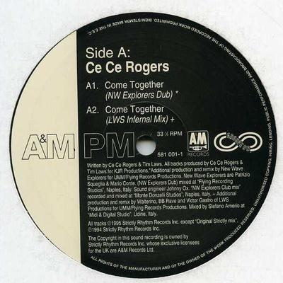 12-Zoll Schallplatte CE CE ROGERS - Come Together "The Dubs" 5810011 A&M PM 1995 UK Dance & Electronica Gebraucht