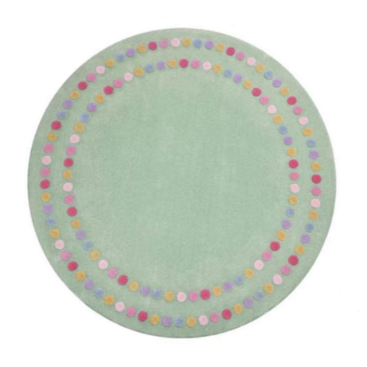 

Круглый ковер в кремовом стиле для дома, простой современный ковер для спальни, прикроватный коврик для шкафа, плюшевый напольный коврик Diameter 100cm