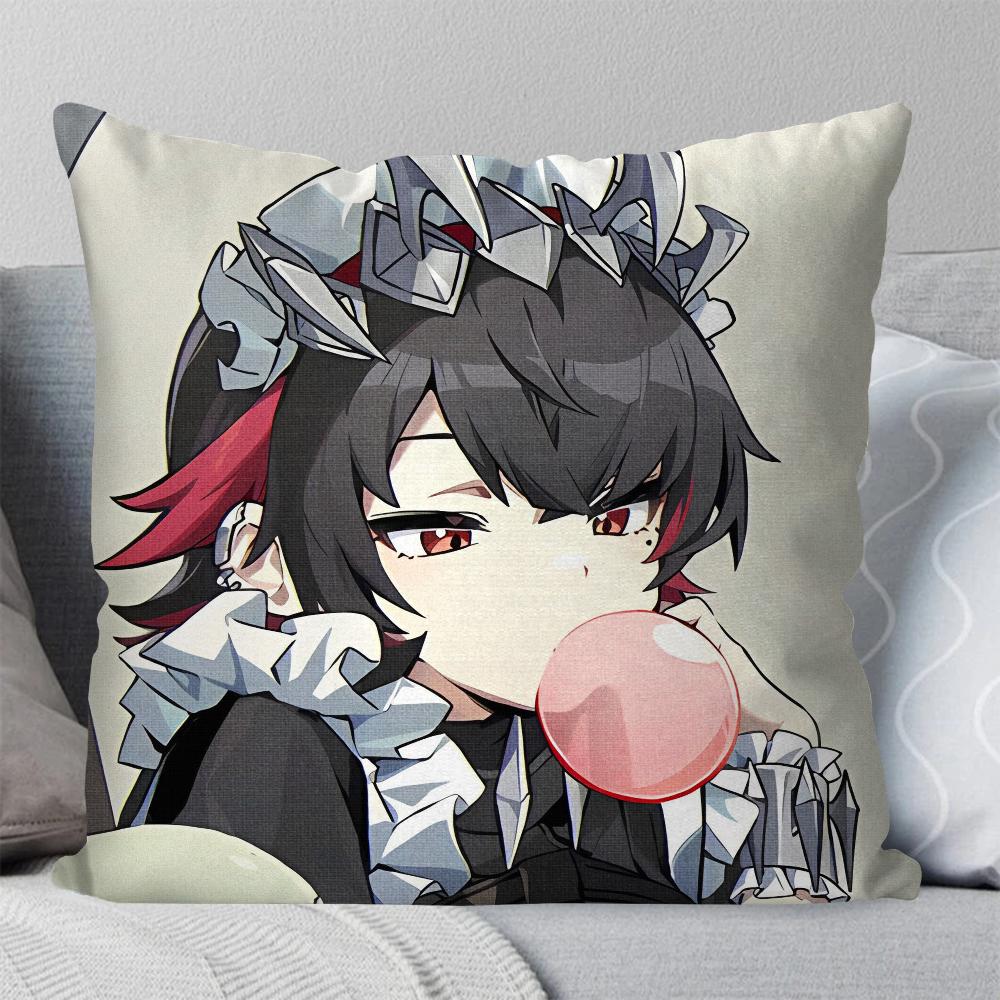 Game Zenless Zone Zero Ellen Joe Pillow Case Square Pillow Bedroom Sofa Leisure Comfort Cushionliving Room Home Decoration 40X40